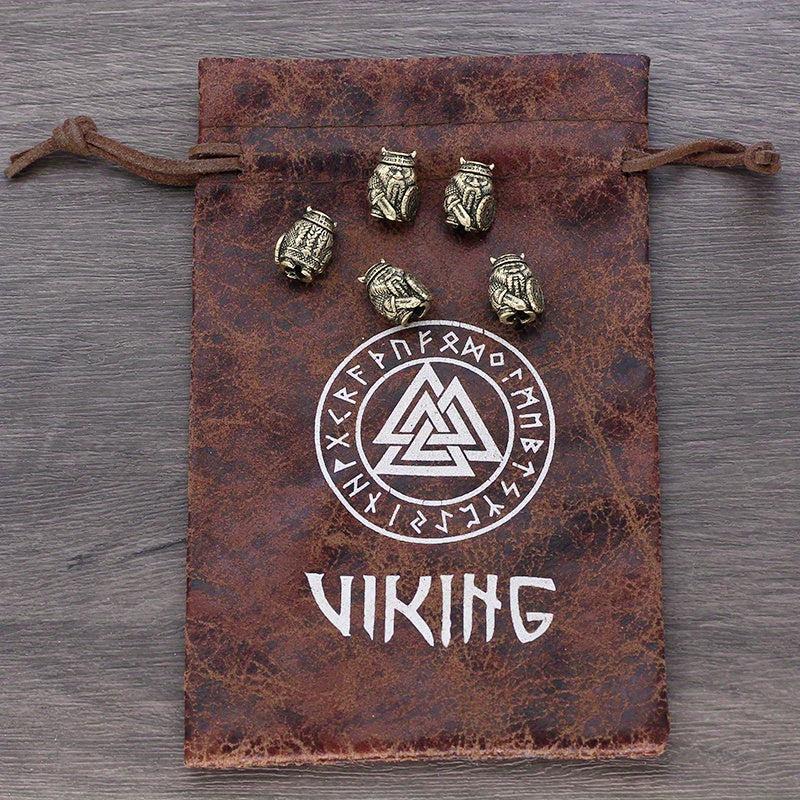 Viking Braids Ring Warrior Umbrella Rope Beads Hair Tube Beads