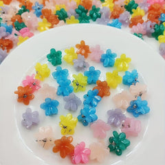 30Pcs Flower Mini Hair Clip Claw for Baby Girls - Bright Colors