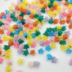 30Pcs Flower Mini Hair Clip Claw for Baby Girls - Bright Colors