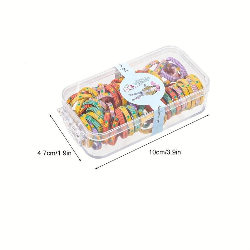 60PCS Girls Hair Ties Hair Rope Elastic Bands For Kids Baby Headdress