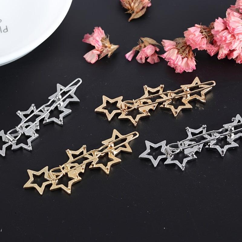 Hollow Star Hairclip Barrette Cyberpunk Hair Accessory