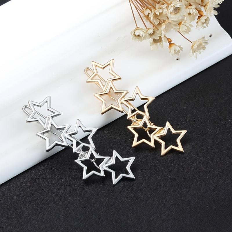 Hollow Star Hairclip Barrette Cyberpunk Hair Accessory