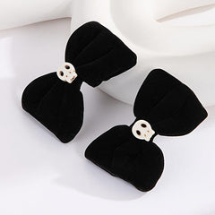 Velvet Skull Bow Hair Clip Cyberpunk Hair Pin Barrette Accessories