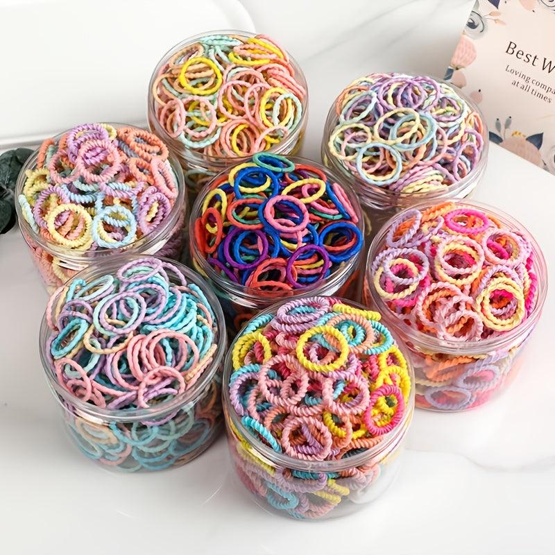 200pcs Mini Rubber Bands for Baby Girls Hair Accessories