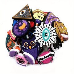 20pcs Cartoon Witch Shoe Decorations PVC Soft Charms Casual Style Accessories