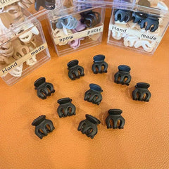 10pcs Small Hair Claw Clips Ponytail Holder Hairpins Acrylic Hair Accessories