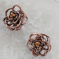 5pcs Vintage Hair Claw Mini Metal Hair Claw Hollow Flower Shaped