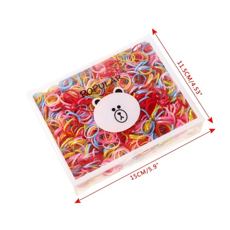 2000 Colorful Elastic Hair Rubber Bands Ponytail Holders for Girls No Damage
