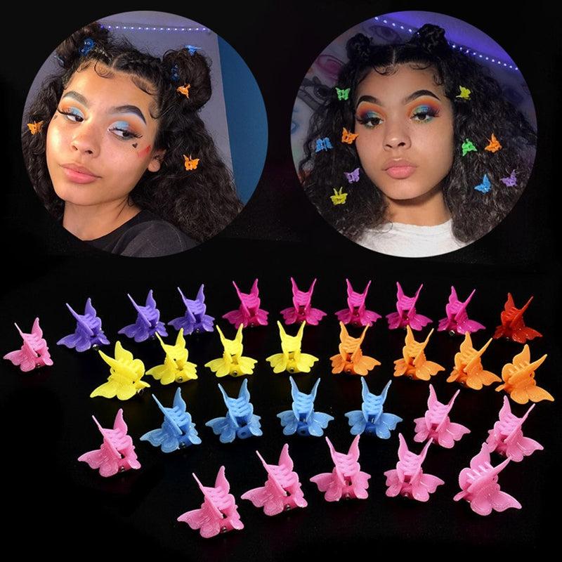10pcs Mini Butterfly Hair Clip Small Hair Claw Headwear Y2K Hair Accessories