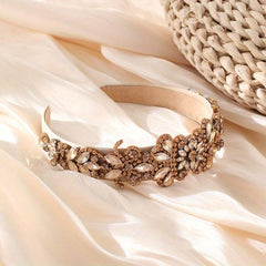 Baroque Rhinestone Headband Crystal Head Hoop Sparkle Headdress Jewelry