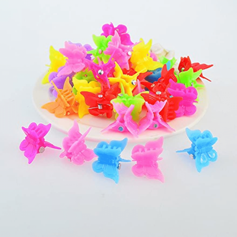 100pcs Mini Butterfly Hair Claw for Women Girls Baby