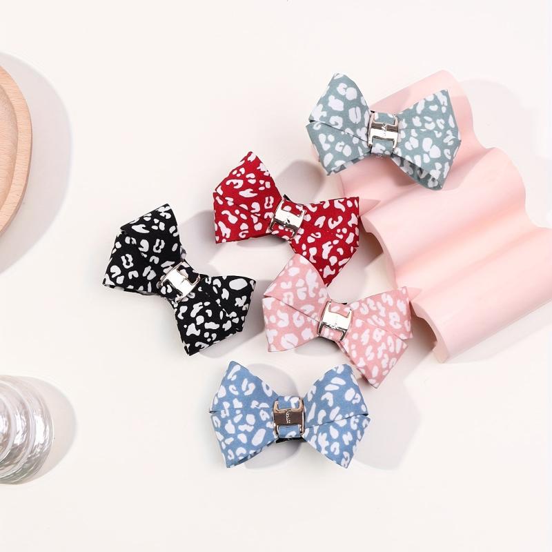 5pcs Mini Bowknot Hair Clip Non Slip Duck Billed Side Clip Bangs Accessories