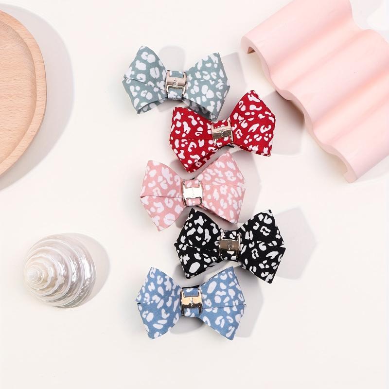 5pcs Mini Bowknot Hair Clip Non Slip Duck Billed Side Clip Bangs Accessories
