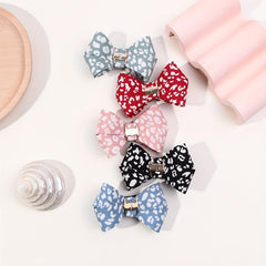 5pcs Mini Bowknot Hair Clip Non Slip Duck Billed Side Clip Bangs Accessories