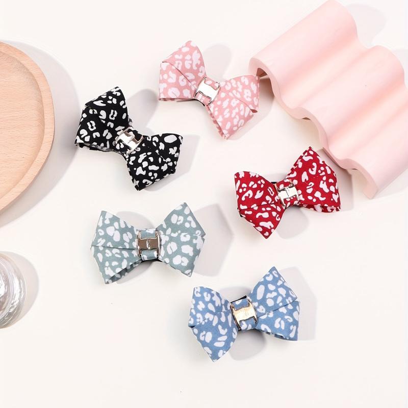 5pcs Mini Bowknot Hair Clip Non Slip Duck Billed Side Clip Bangs Accessories