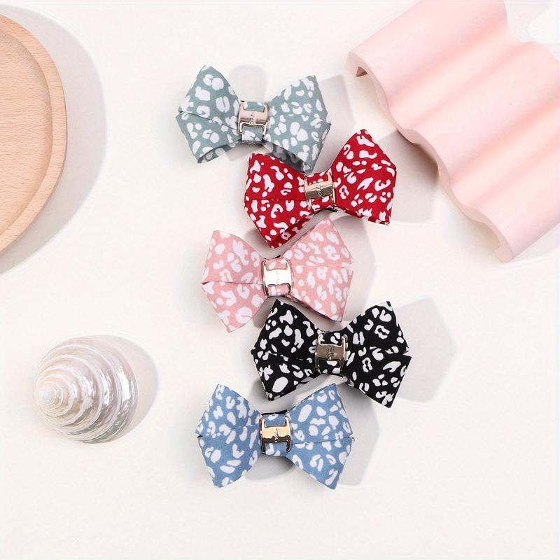 5pcs Mini Bowknot Hair Clip Non Slip Duck Billed Side Clip Bangs Accessories