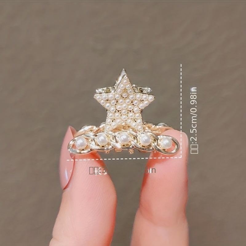 Pearl Rabbit Ears Hair Claw Mini Shark Claw Headwear