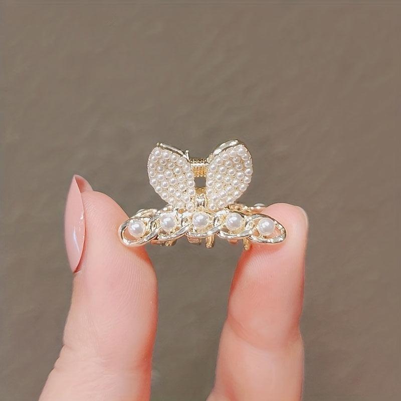 Pearl Rabbit Ears Hair Claw Mini Shark Claw Headwear