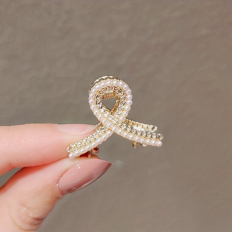 Pearl Rabbit Ears Hair Claw Mini Shark Claw Headwear