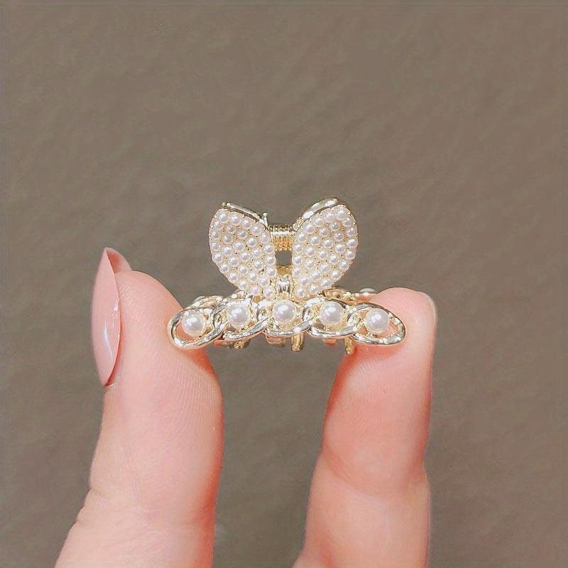 Pearl Rabbit Ears Hair Claw Mini Shark Claw Headwear