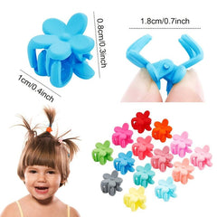 20pcs Flower Mini Hair Claw Clip Mix Colors for Girls