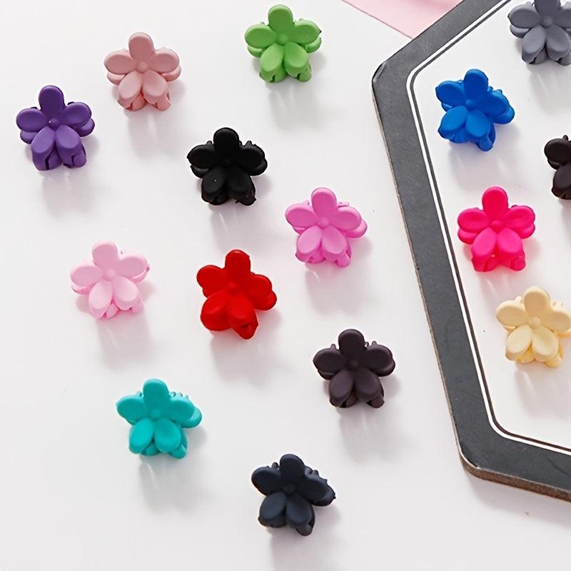 20pcs Flower Mini Hair Claw Clip Mix Colors for Girls