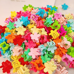 20pcs Flower Mini Hair Claw Clip Mix Colors for Girls