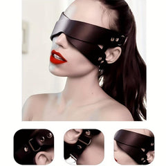 Women Leather Masquerade Party Mask For Halloween Costume