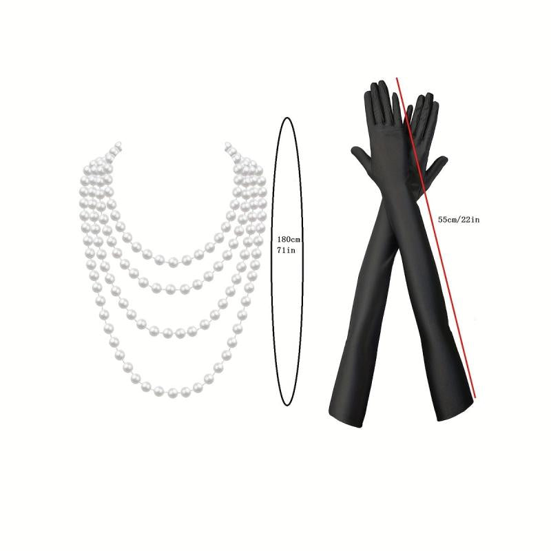 1920s Masquerade Party Costume Accessory Set