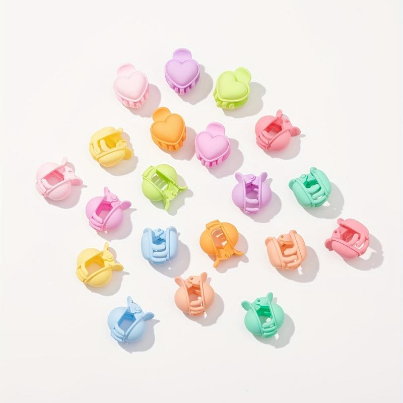 20pcs Mini Heart Hair Claw Clip for Women Girls Toddlers
