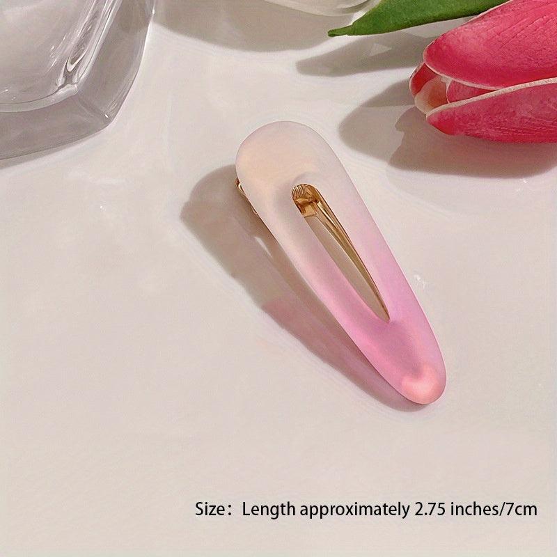 Y2K Jelly Pink Heart Hair Claw Mini Hair Claw