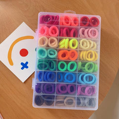 240 Pcs Baby Hair Ties with 4 Hair Loop Tools