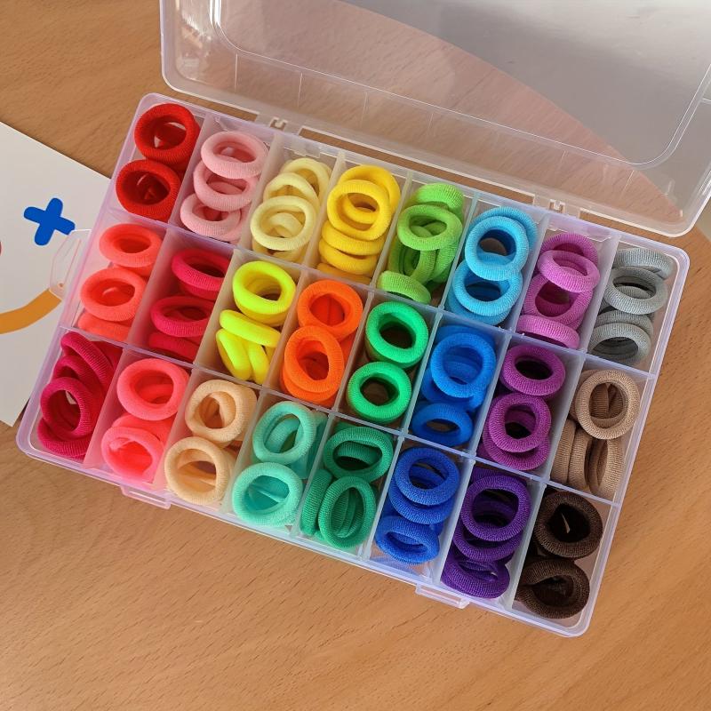 240 Pcs Baby Hair Ties with 4 Hair Loop Tools