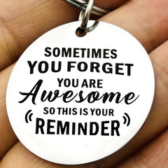 Stainless Steel Keychain For Bestie Good Friends Inspirational Key Ring