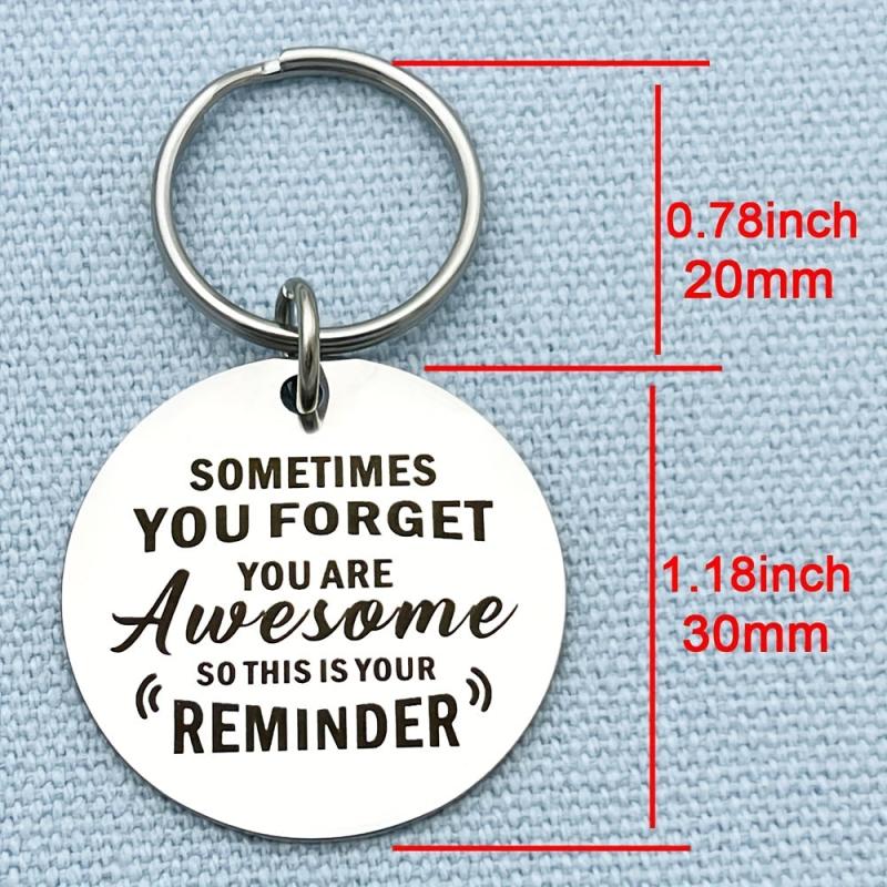 Stainless Steel Keychain For Bestie Good Friends Inspirational Key Ring