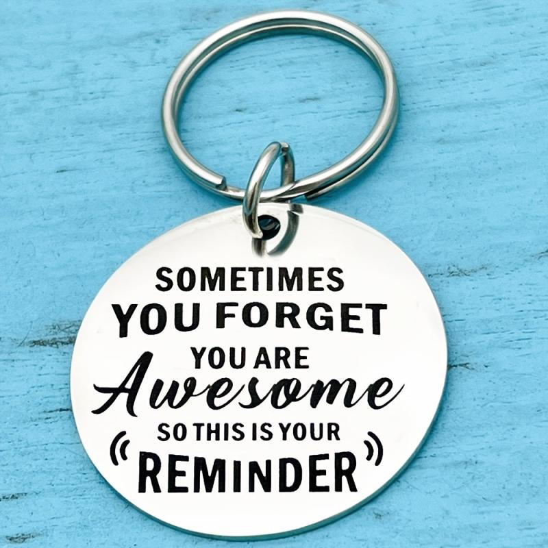 Stainless Steel Keychain For Bestie Good Friends Inspirational Key Ring