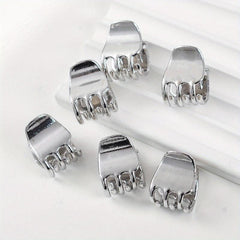 Mini Metallic Hair Claw Style Hair Claw For Side Hair Bang Braids
