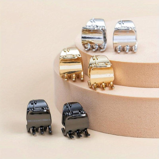 Mini Metallic Hair Claw Style Hair Claw For Side Hair Bang Braids