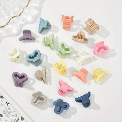 20pcs Matte Mini Hair Claw Solid Shark Claw Hair Accessories for Women