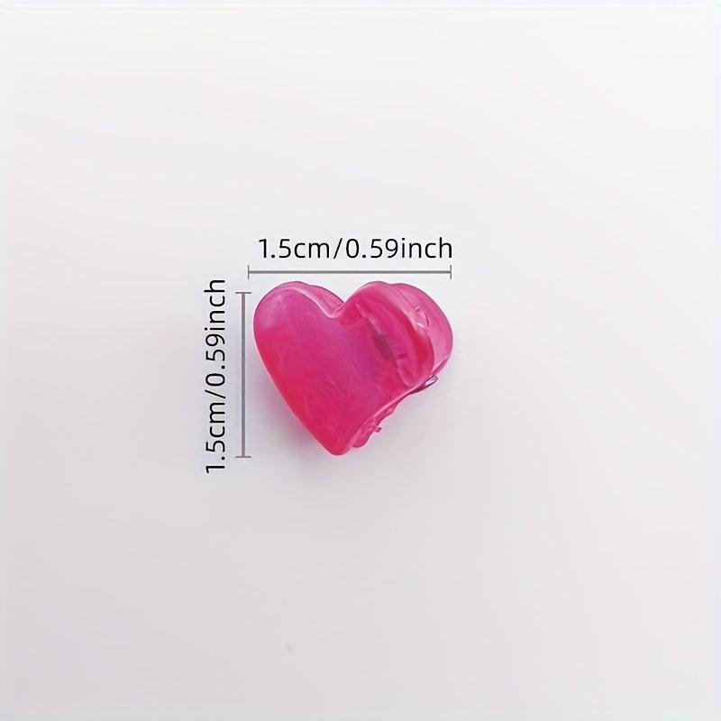 36pcs Mini Heart Hair Claw Clip Non Slip Jaw Clamp Hair Decoration Accessory