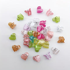36pcs Mini Heart Hair Claw Clip Non Slip Jaw Clamp Hair Decoration Accessory