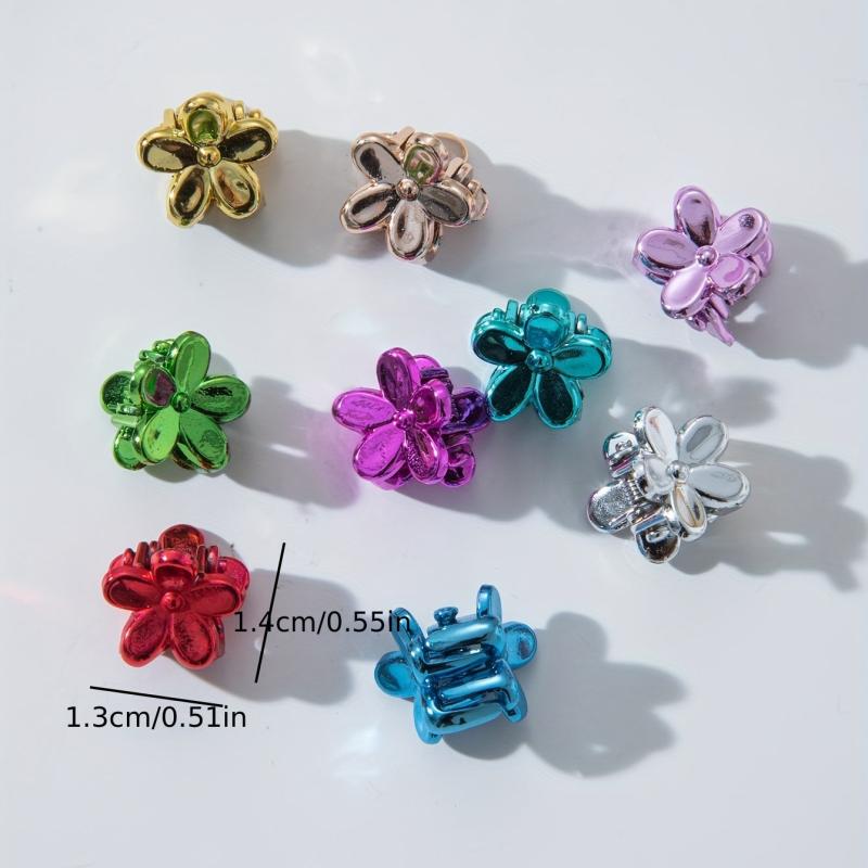 50pcs Flower Shaped Hair Claw Clips for Women Girls