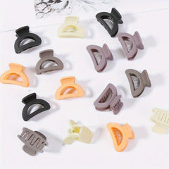 12pcs Candy 10pcs Coffee Hair Claw Mini Shark Claw Hair Accessories