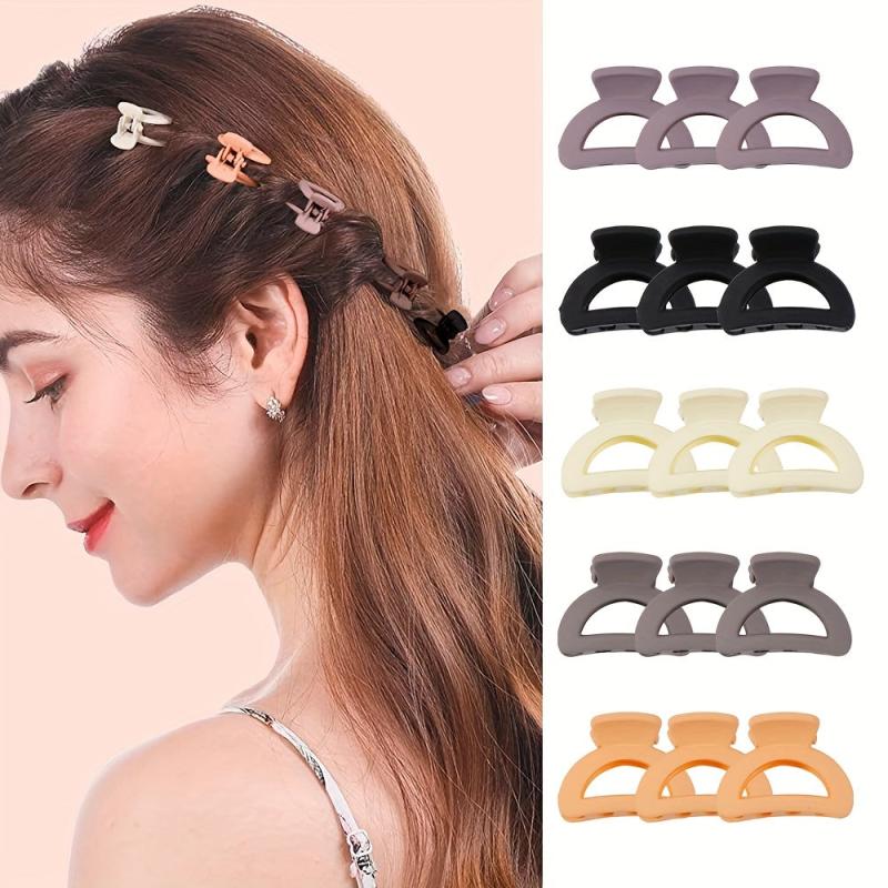 12pcs Candy 10pcs Coffee Hair Claw Mini Shark Claw Hair Accessories