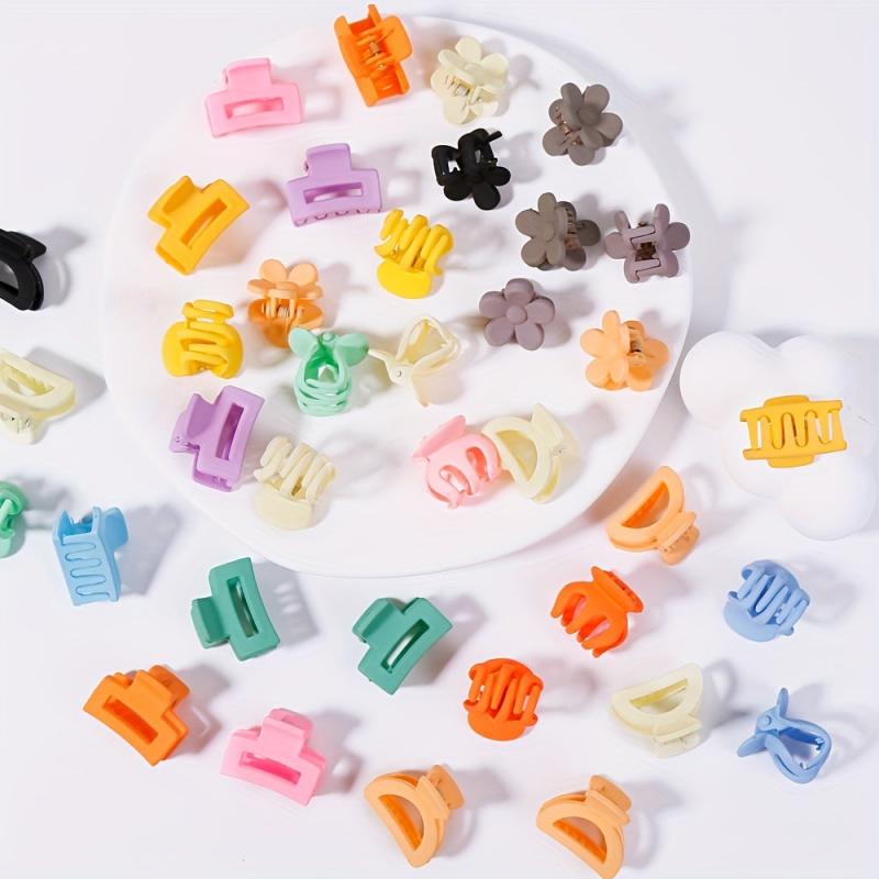 12pcs Candy 10pcs Coffee Hair Claw Mini Shark Claw Hair Accessories