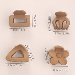 8pcs Mini Hair Claw Square Style Hair Clip Hair Accessories Women