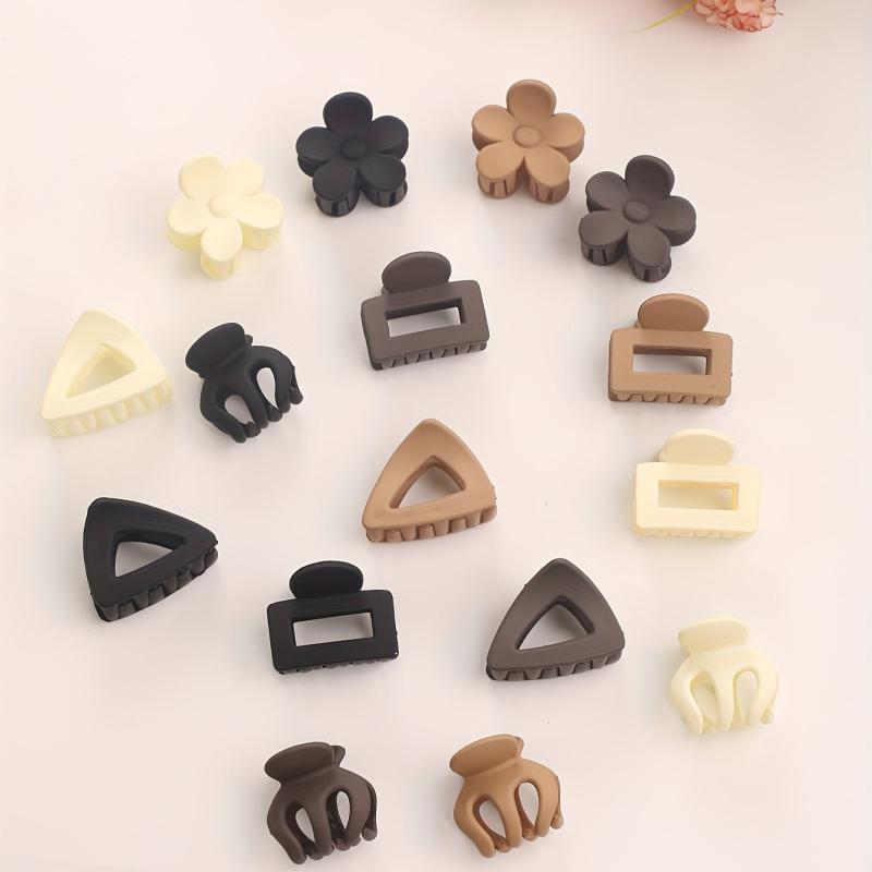 8pcs Mini Hair Claw Square Style Hair Clip Hair Accessories Women