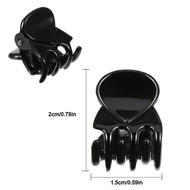 24pcs Solid Hair Claw Mini Banana Clip Hair Styling Accessories