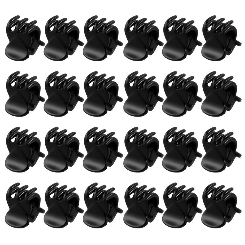 24pcs Solid Hair Claw Mini Banana Clip Hair Styling Accessories