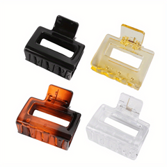 4pcs Mini Square Hair Claw Ponytail Holder Hair Accessories for Women